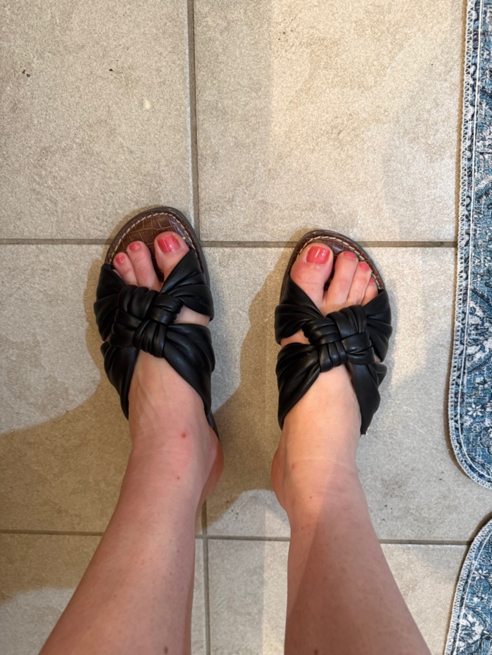 Sam Edelman Garson Twisted Leather Slide Sandals